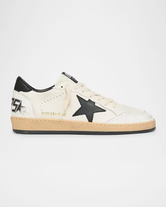 Golden Goose Men & apos;s Ball Star Distressed Leather Low-Top Sneakers