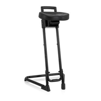 hjh OFFICE asiento de pie Pl&aacute;stico Negro