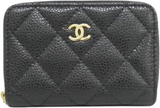 Chanel Pre-owned Vintage Wallet - Dames - Vintage Accessoires - Zwart - ONE Size - Leer - Vintage