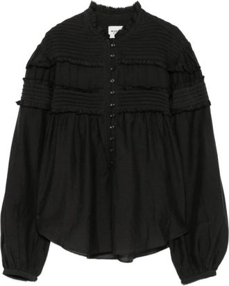 Isabel Marant Doane Top - Dames - Blouses - Zwart - S - Katoen - Overhemden