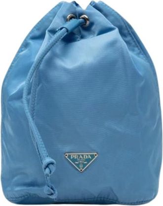Prada Pre-owned Nylon Pouch - Pre-owned - Mujer - Azul - ONE SIZE