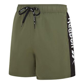 Reebok Badeshorts REEBOK Clayton, Herren, Gr. XL, N-Gr, gr&uuml;n, Microfaser, Polyester, unifarben, Badehosen Badeshorts, mit Kordelzug und elastischem Bund, mit