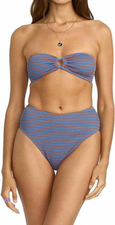 Billabong Summer Hi Stripe Rio Bandeau Bikini Top In Multi