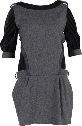 Vanessa Bruno Vanessa Bruno Layered Mini Dress in Grey and Black Wool