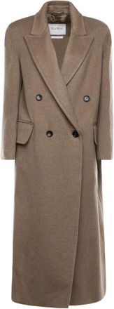 Max Mara Armonia 1234 Coat - Dames - Mantel - Bruin - 2XS - Leer - Jassen
