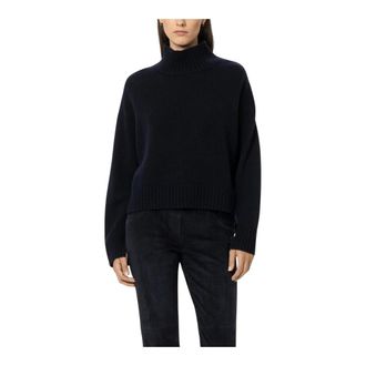 Luisa Cerano Coltrui met verlengde zoom - Dames - Truien - Blauw - Maat: S Wol
