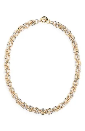 Roxanne Assoulin Double Link Necklace in Gold/Silver at Nordstrom