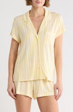 Nordstrom Rack Tranquility Shortie Pajamas in Yellow- Ivory Medium Stripe at Nordstrom Rack, Size X-Large