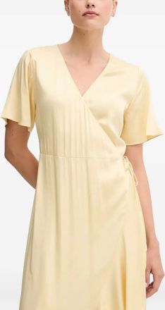 GANT Abito asimmetrico con ruches - Giallo