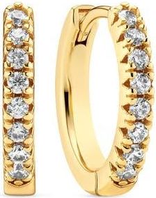 Sif Jakobs Jewellery Earrings Ellera Piccolo in 18K Gold Plated/white at Nordstrom, Size Small