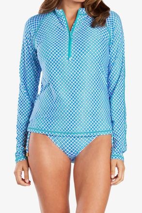 Helen Jon Sun Shirt Upf 50+ in Ombre Geo at Nordstrom, Size X-Small