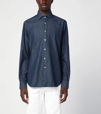 Xacus Blue Denim Casual Shirt
