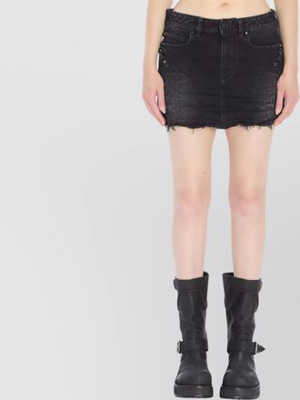 Balenciaga denim slim-fit mini skirt