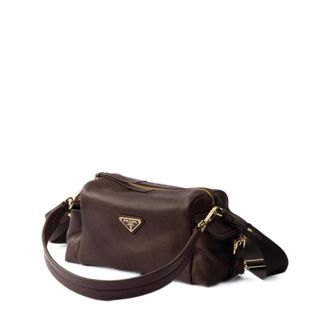 Prada Logo-plaque Calf Leather Shoulder Bag
