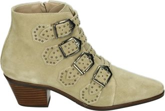 Pertini Westernlaars Taupe Su&egrave;de Rubberen Zool - Dames - Cowboylaarzen - Beige - 41 EU - Su&egrave;de - Schoenen
