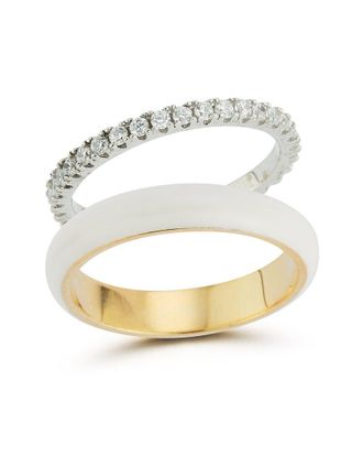 Sphera Milano 14K Over Silver Cz Eternity Ring