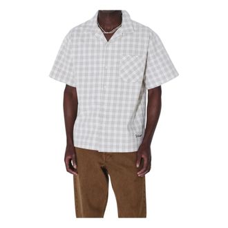 Dr. Denim Mile Shirt - Heren - Korte mouwen Overhemden - Beige - L - Denim - Overhemden