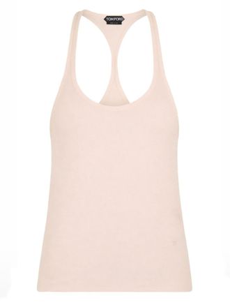 Tom Ford Pink Solid Scoop Neck Top