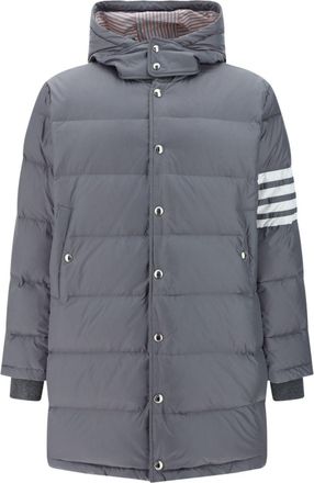 Thom Browne Piumino con righe - Grigio