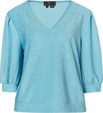 Faina Glitter Shirt Dames aqua