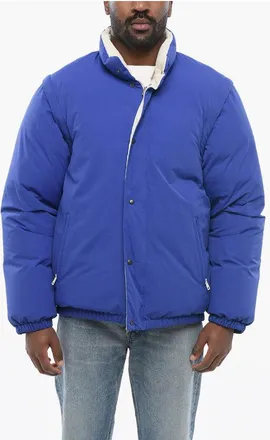 Gucci Piumino in Nylon con Logo Ricamato e Maniche Removibili taglia 48