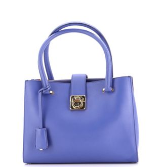 Ferragamo Gancio Lock Tote Leather Small