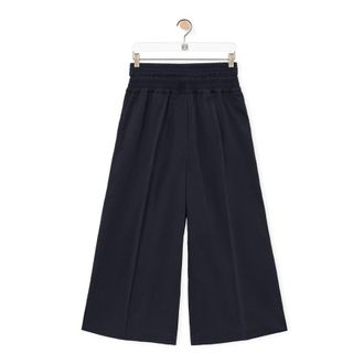 Loewe Womens Cropped Trousers In Cotton And Silk, Size Medium