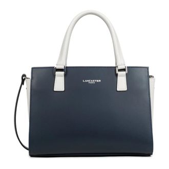 Lancaster Sac &agrave; main Zipp&eacute;e M Smooth - Dames - Handtassen - Blauw - ONE Size - Leer - Tassen