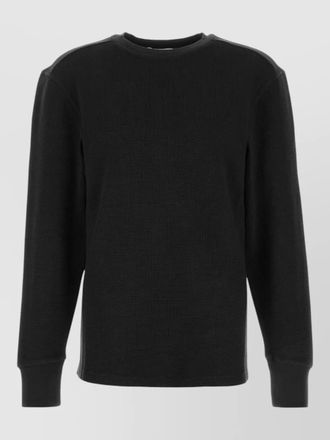 Entire studios cotton crew neck long sleeve knit top