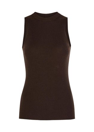 Rick Owens Ribbed-knit Wool Tank - Dark Brown - S (UK8-10 / S)