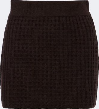 Jardin Des Orangers Wool and cashmere jacquard miniskirt