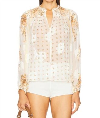 Ulla Johnson Aster Long Sleeve Blouse In Alabaster