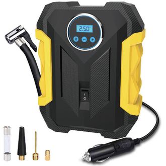 Elle Inflador De Neum&aacute;ticos Para Coche De 12 V - Presi&oacute;n M&aacute;xima 150 Psi - Caudal 35 L/min - Pantalla Digital Integrada Y Luz Led - 150 Psi