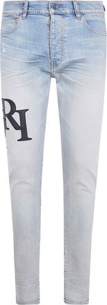 Amiri Staggered Logo Skinny Jeans