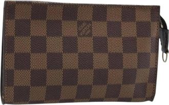 Louis Vuitton Pre-owned Clutches, female, Brown, Size: ONE SIZE Pre-owned Canvas Pouch