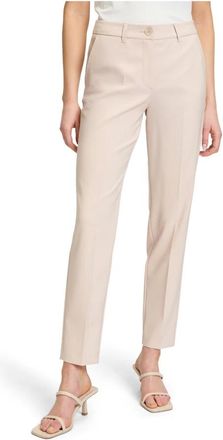 Betty Barclay Broeken, Dames, Beige, L, Klassieke zakelijke broek met plooi