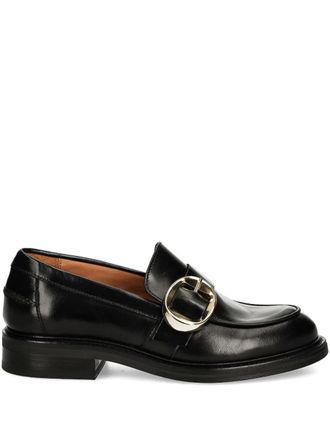 Billi Bi leather buckled loafers - women - Leather/Rubber/Leather - 41 - Black