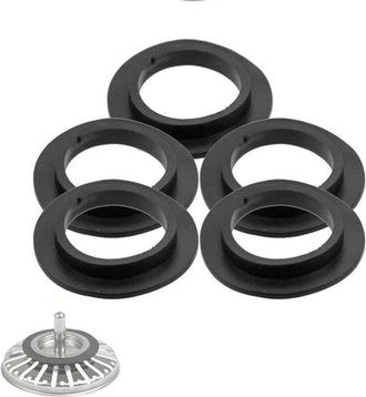 OEM Set Di 5 Guarnizioni Per Scarichi Di Vasche Da Bagno, Lavandini, Lavabi Da Bagno, Guarnizione A Labbro, Guarnizione In Gomma Per Cestello Filtro