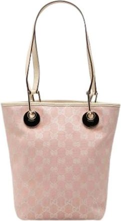 Gucci Pre-owned Eclipse Tote Bag - Dames - Vintage Shopper - Roze - ONE Size - Leer - Vintage