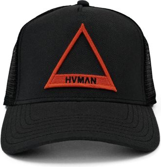 HVMAN Triangle Logo Mesh Trucker Hat in Black at Nordstrom Rack