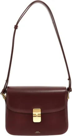 A.P.C. Maroon Grace Small Crossbody Bag