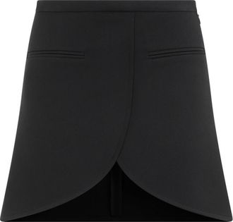 Courr&egrave;ges Black Twill Mini Skirt