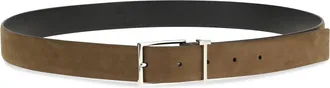 Tom Ford Mens Suede Belt Olive Brown Calf Leather Bos Taurus E Braces