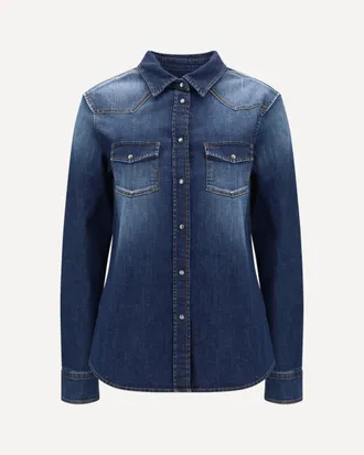 Jacob Cohen Lightweight denim Western long sleeve Shirt Female 46