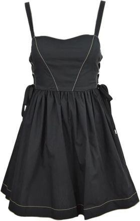 Pinko Popeline Jurk Regular Fit - Dames - Korte kleedjes - Zwart - XL - Kleedjes