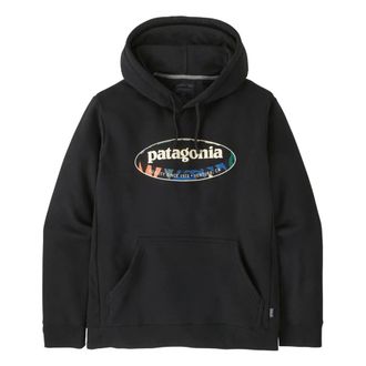 Patagonia Hoodies, male, Black, Size: XS Oval Logo Uprisal Hoody
