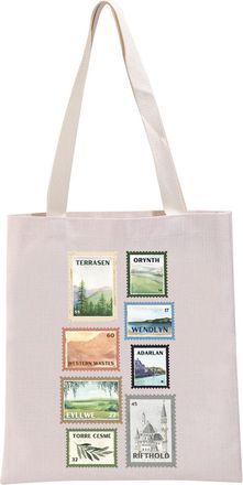 Generic PYOUL Funny S J-M Gift Throne of G Stamp Tote Bag Book Lover Handbag S J-M Book Series Symbols Gift Fantasy Novels Fans Gift (G Stamp Tote)