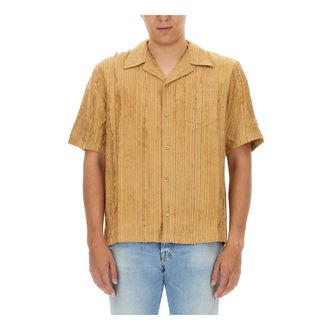 S&eacute;fr Short Sleeve Shirts, male, Beige, Size: XL Dalian Shirt Fluid