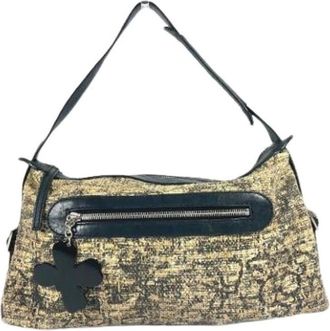 Chanel Pre-owned Shoulder Bags, female, Beige, Size: ONE SIZE Pre-owned Canvas Shoulder Bag