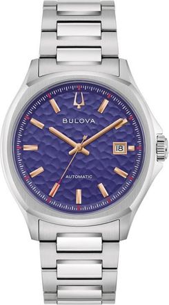 Bulova Tony Bennett NYC Automatic Bracelet Watch, 39mm in Purple/Silver-Tone at Nordstrom